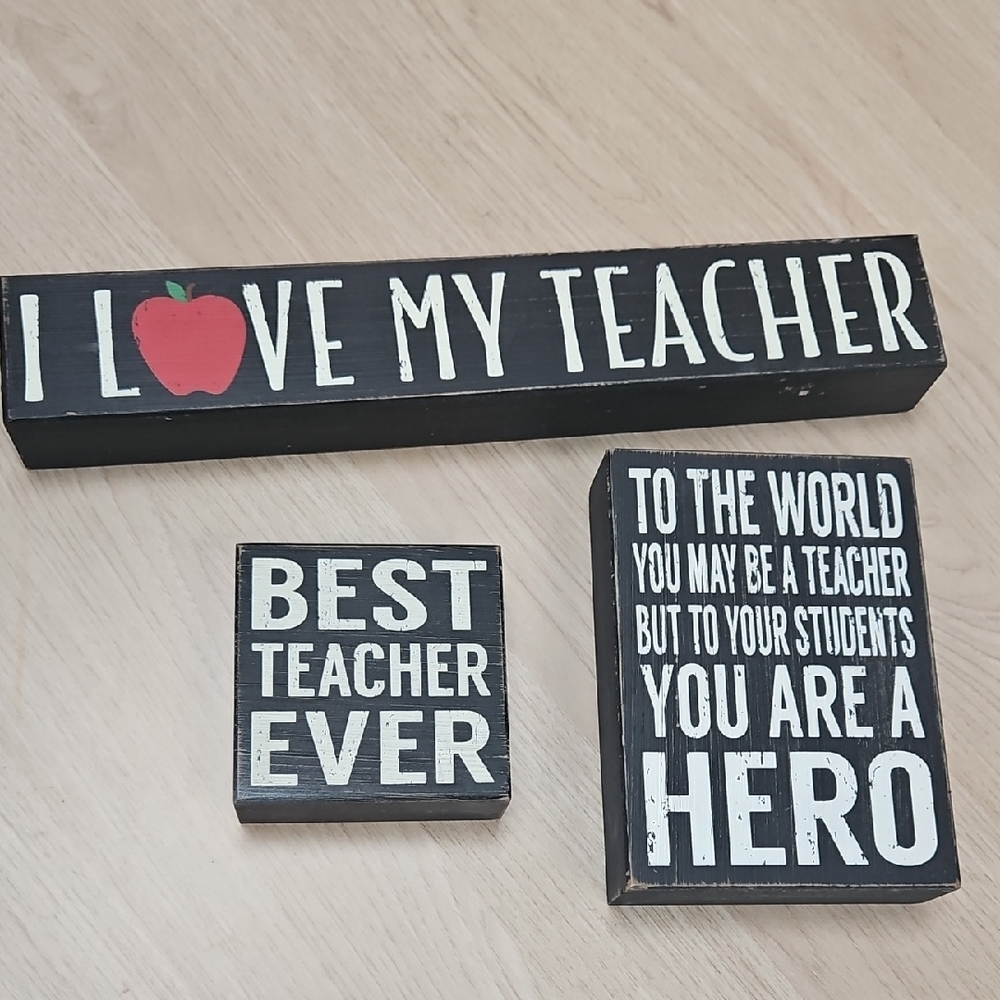 Teacher Appreciation Wooden Signs